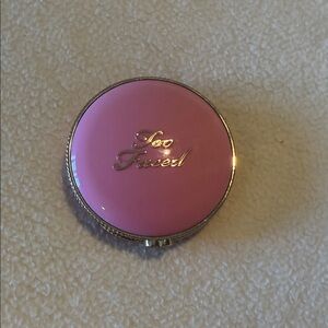 Too Faced Pink and Gold Round Blush Compact